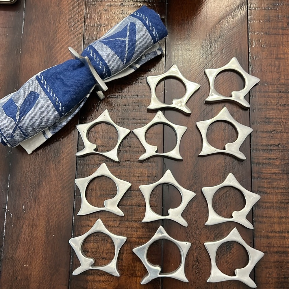 Silver Napkin Ring Set